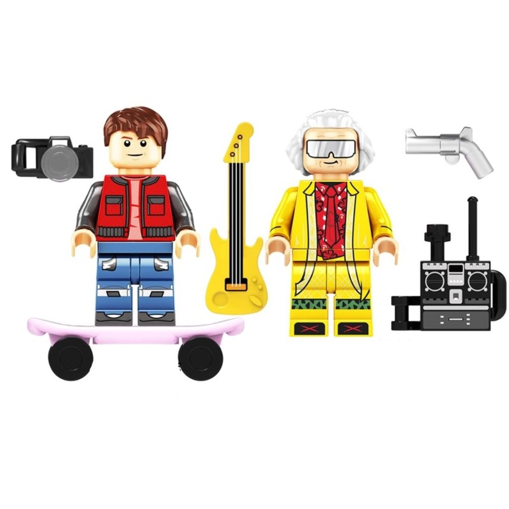 Back to the Future Doc and Marty custom designed minifigure